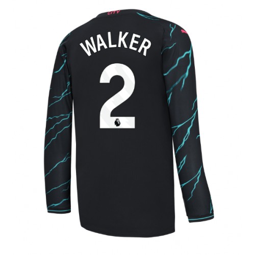 Pánský Fotbalový dres Manchester City Kyle Walker #2 2023-24 Třetí Dlouhý Rukáv